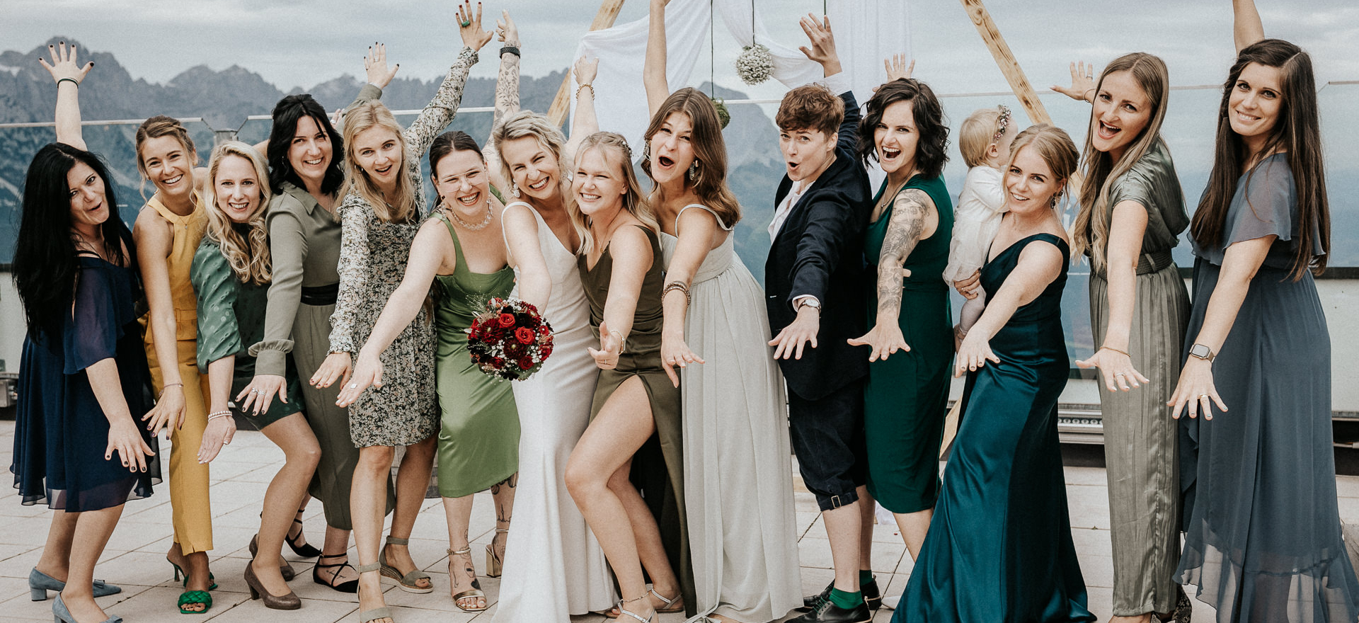 Gruppenfoto Hochzeit Tirol Ellmau